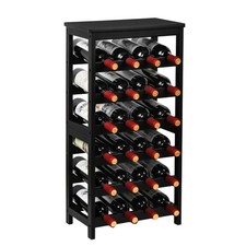 Casier à Vin Range Bouteilles Horizontal, 24 Bouteilles en Bambou Etagère à B...