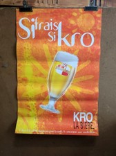 Affiche originale ancienne Kro La Bière /RS343