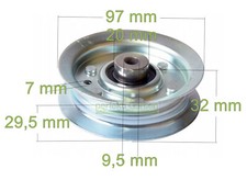 Poulie galet tendeur galet de renvoi Craftsman AYP 104360X 131494 155191 173438