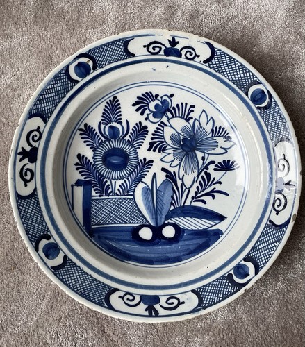 Delft plat faïence - plat, décor