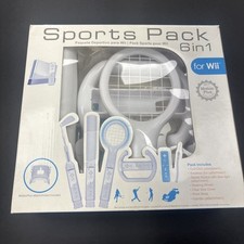Nintendo Wii 6 in 1 Sports Accessory Pack Complete Set White