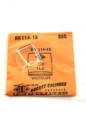 Verre montre SUC RN 114-15 - WESTCLOX 16x16 [NOS] (Watch crystal)