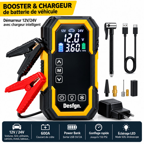 Booster chargeur batterie - booster,
