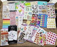 Large Lot Of Scrapbook Stickers Journals 22 Pkgs & 27 Sheets