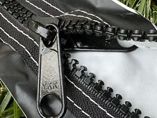 20, Unused #10 YKK Marine Zippers BLACK  78" Removed From Army Tent Boat Camping
