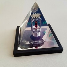 Vintage Technical Advertising Item Protec Fire Extinguisher Pyramid Plexiglass 