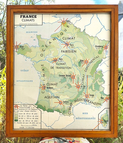 Ancienne carte géographie - carte,