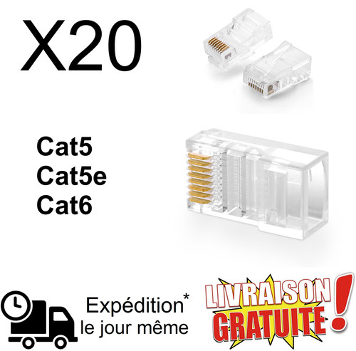 Lot prises rj45 mâles - rj45, 8p8c