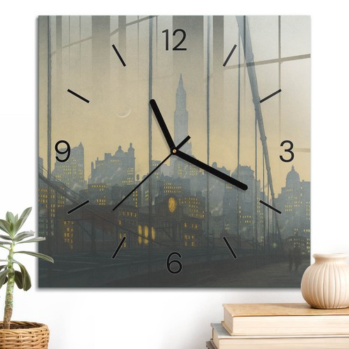 Horloge murale carrée - carrée, en