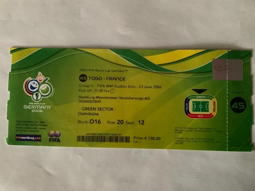 Ticket world cup 2006 - ticket, germany