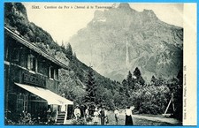 Old postcard: Sixt - Cantine du Fer à Cheval & le Taneverge