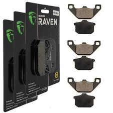 3 Kit plaquettes frein Av G, Av D et Ar Pour Kawasaki GPZ 900 R de 1984 à 1989