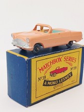 Matchbox Series Lesney No39 Ford Zodiac Convertible Pink, green base. VNMIB. 