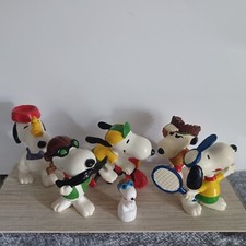  LOT 5 FIGURINES SNOOPY UNITED FEATURE 1958/66 Hongkong +embout crayon Babybel
