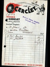 CHALLANS (85) QUINCAILLERIE "BAILLY Freres" Pub. CHARBON-BOULET "CERCLET" en1935