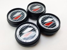 Roues cache moyeu Lenso noires à capuchons centraux taille 62 mm. Logo Emblem...