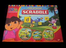 MON PREMIER SCRABBLE, DORA L'EXPLORATRICE : JEU de société / lettres (Mattel 4+)