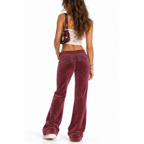 Bebe y2k velour track - velour, pants