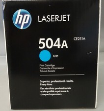 Cartouche d'imprimante Laserjet HP - 504A Cyan - Réf :  CE251A*