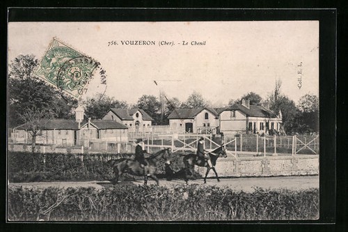 Cpa vouzeron chenil 1907 - le,