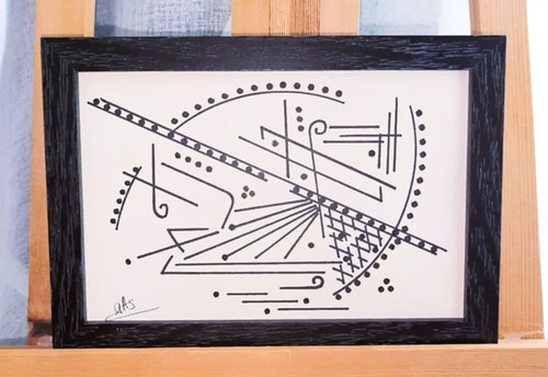 Tableau abstrait encre - abstrait,