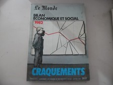 LE MONDE Dossiers et documents – BILAN ECONOMIQUE ET SOCIAL 1982 – Craquements
