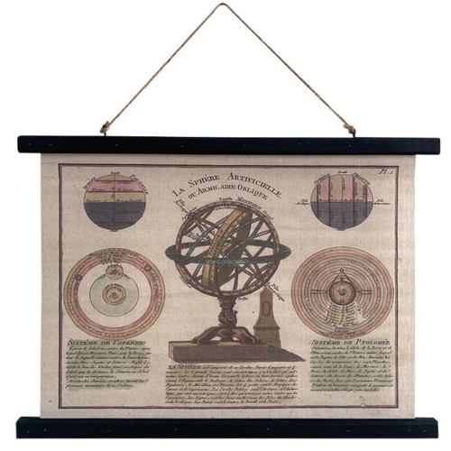 Toile déco globe armillaire - toile,