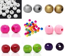 Perles bois 10mm - 20, couleur