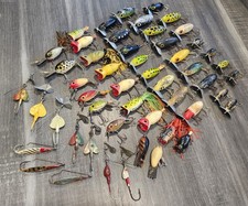 51 Fred Arbogast Fishing Lures Jitterbug Hula Popper Hawaiian Wiggler Mud Bug