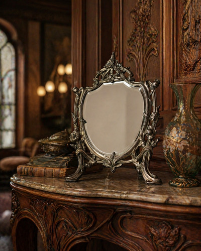 Miroir table ancien - miroir, art