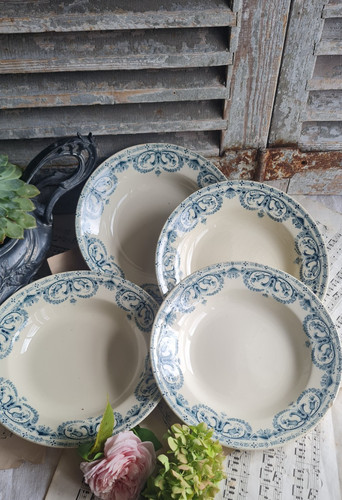 Anciennes assiettes creuses - 4,