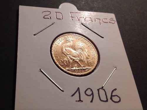 Francs coq 1906 - coq, .