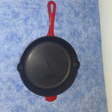 Cast Iron Skillet 10.25” Pan Cuisine & Co. Home Or Camp Use 2” Deep Red ￼ ￼ ￼