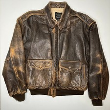 Avirex Brown Old Leather Flight Jacket 