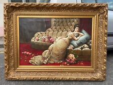 Ancien Tableau Huile Toile