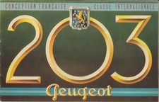 Catalogue prospekt brochure Peugeot 203 1949 FR - Version 2 - France