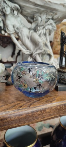 Coupe boule verre - , émaillé