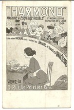 Paris, Rue Peletier, Hammond typewriters advertising card.