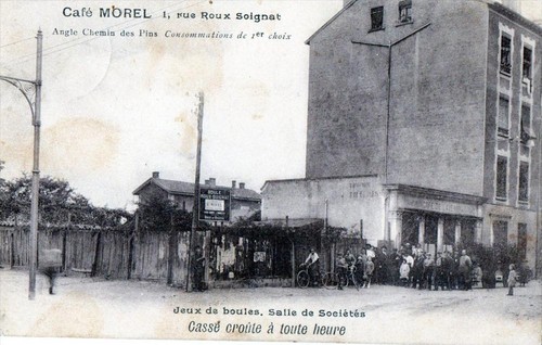 Cpa lyon cafe morel - lyon, rue