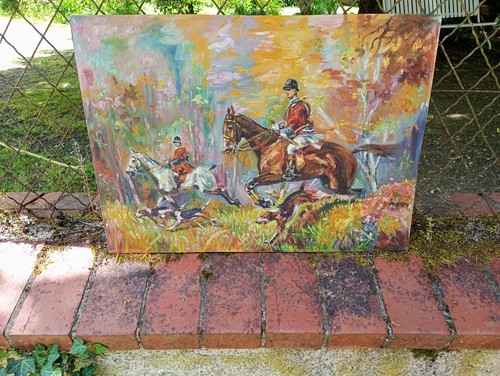 Tableau huile sur panneau - huile,
