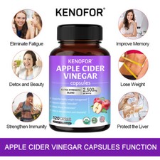 Vinaigre de cidre de pomme 2500 mg 120 capsules Alimentation et santé maternelle