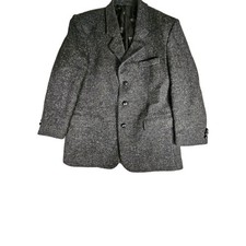 Harris Tweed Philip Landau Baron of Piccadilly 40S 100% Wool Black Light Fleck