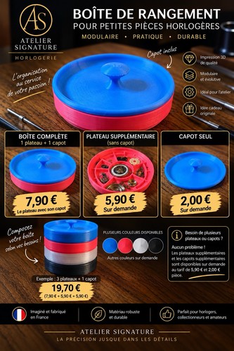 Boîte rangement horlogerie