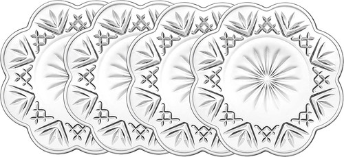 Dublin crystal canape plates - crystal,