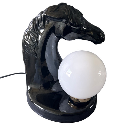 Lampe vintage tête cheval - lampe, de