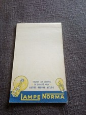 NORMA advertising notepad/CAR MOTORCYCLE BICYCLE LAMP/pub