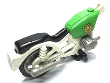 Playmobil White & Black Green Motorcycle Frame 