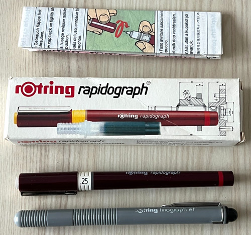 Lot stylos rotring - rotring, rapidograph