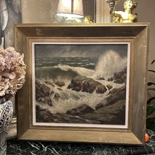 Huile Sur Panneau Ancienne Signée  Représentant Une Scène En Mer