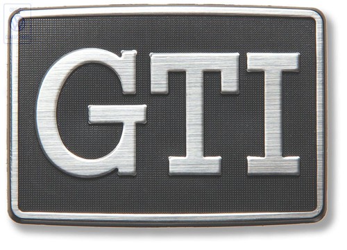 Sigle gti argent sur - argent, fond